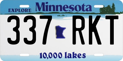 MN license plate 337RKT