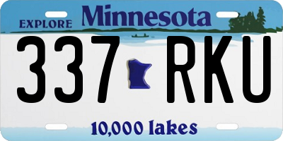 MN license plate 337RKU