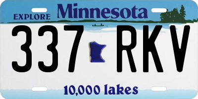 MN license plate 337RKV