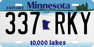 MN license plate 337RKY