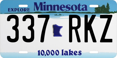 MN license plate 337RKZ