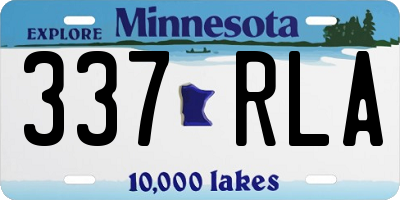 MN license plate 337RLA