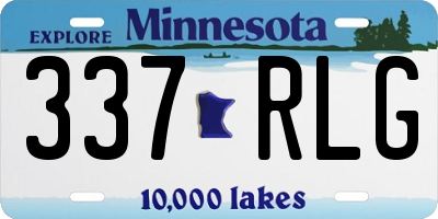 MN license plate 337RLG