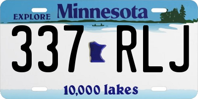 MN license plate 337RLJ