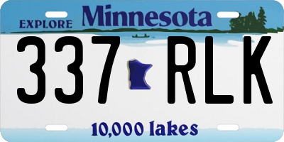 MN license plate 337RLK