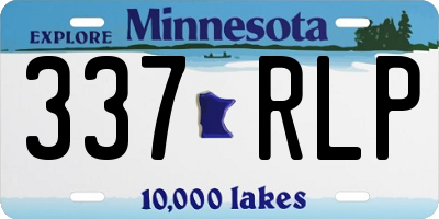 MN license plate 337RLP