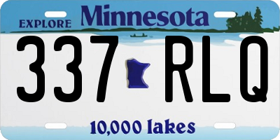 MN license plate 337RLQ