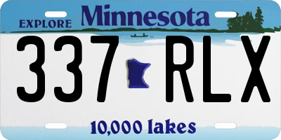 MN license plate 337RLX