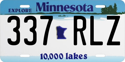 MN license plate 337RLZ