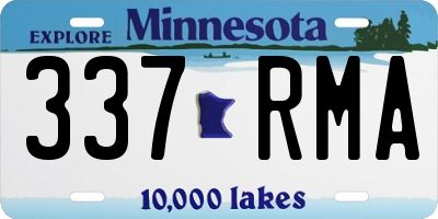 MN license plate 337RMA