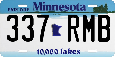 MN license plate 337RMB