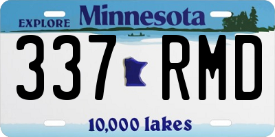 MN license plate 337RMD