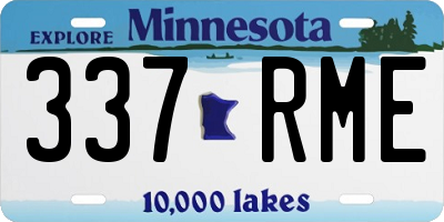 MN license plate 337RME