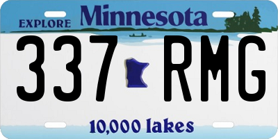 MN license plate 337RMG