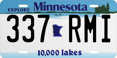 MN license plate 337RMI