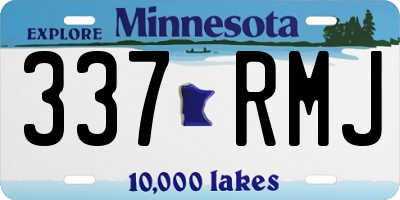 MN license plate 337RMJ