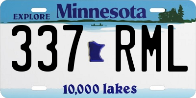 MN license plate 337RML