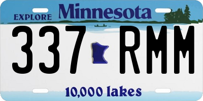 MN license plate 337RMM
