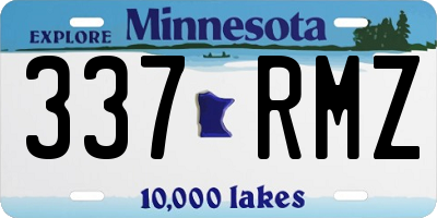 MN license plate 337RMZ