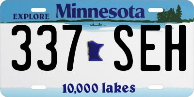 MN license plate 337SEH