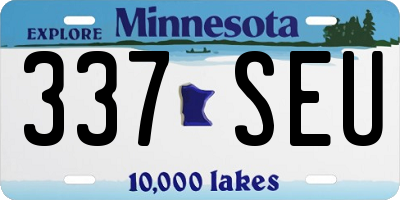 MN license plate 337SEU
