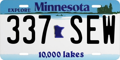 MN license plate 337SEW