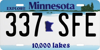 MN license plate 337SFE
