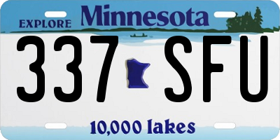 MN license plate 337SFU