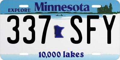 MN license plate 337SFY