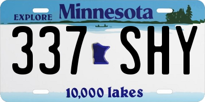MN license plate 337SHY