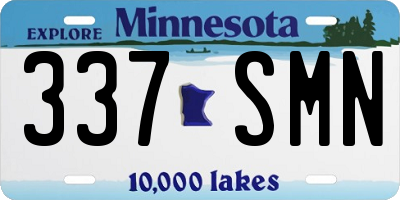 MN license plate 337SMN
