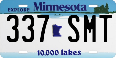 MN license plate 337SMT