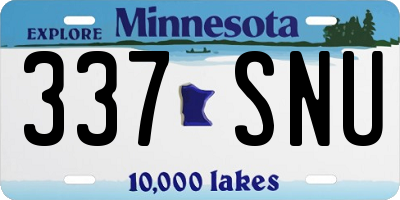 MN license plate 337SNU