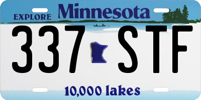 MN license plate 337STF