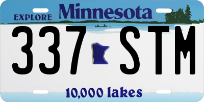 MN license plate 337STM