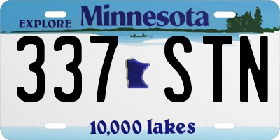 MN license plate 337STN