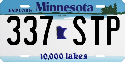 MN license plate 337STP