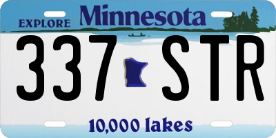 MN license plate 337STR