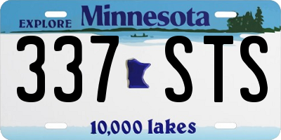 MN license plate 337STS