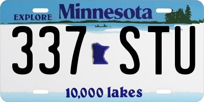 MN license plate 337STU