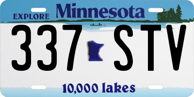 MN license plate 337STV