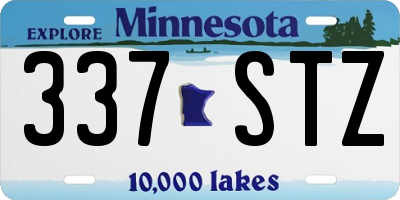 MN license plate 337STZ