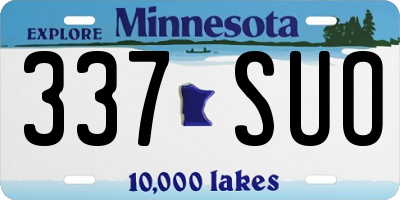 MN license plate 337SUO