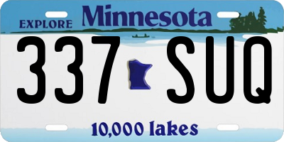 MN license plate 337SUQ