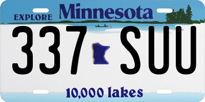 MN license plate 337SUU
