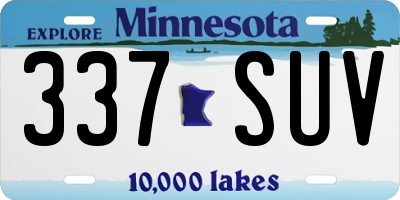 MN license plate 337SUV