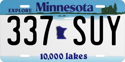 MN license plate 337SUY