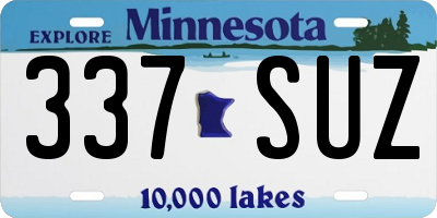 MN license plate 337SUZ