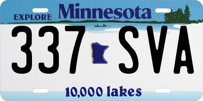 MN license plate 337SVA