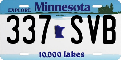 MN license plate 337SVB
